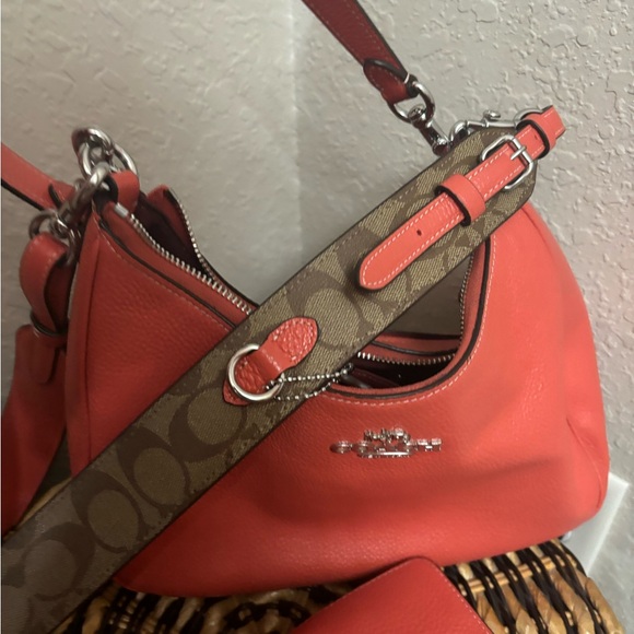 teri coach purse coral and matching wallet - Picture 8 of 11